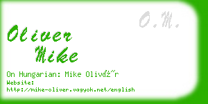 oliver mike business card